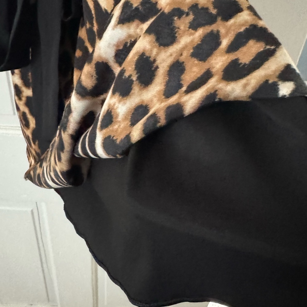 Express Leopard Print Ruffle Dress - Picture 7 of 9